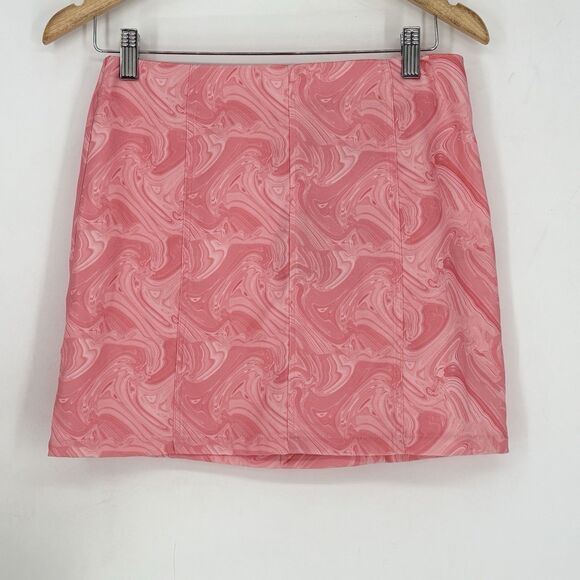 Lelis Women's Pink Abstract Print Mini Skirt Short Size Small - Picture 3 of 5